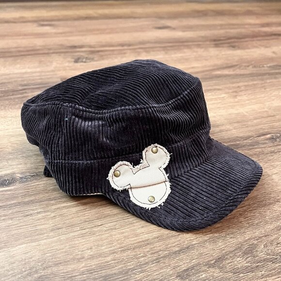 Disneyland Resort Mickey Mouse Corduroy Cadet Style Hat Cap Adult Size - Picture 3 of 11